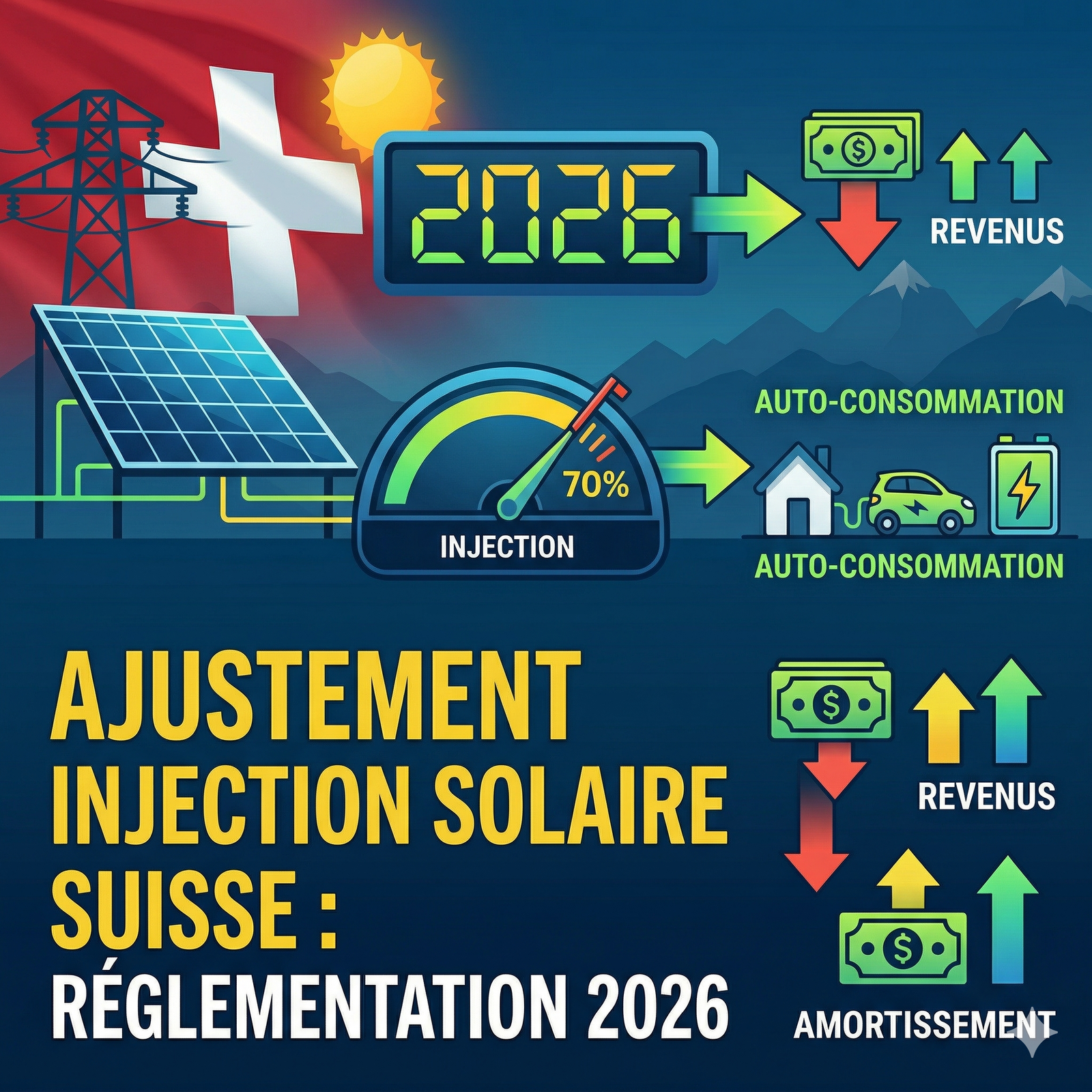 Injection solaire en Suisse : ce qui change pour les producteurs